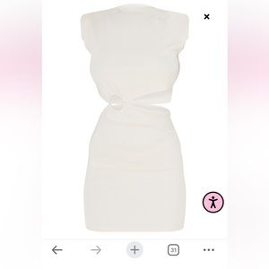 Cream cut out dress